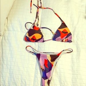 Itty bitty funky bikini!